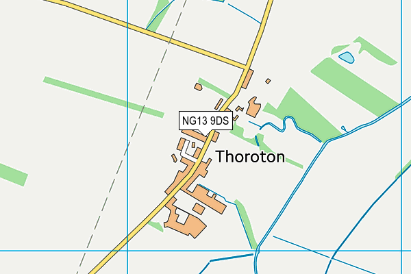 NG13 9DS map - OS VectorMap District (Ordnance Survey)