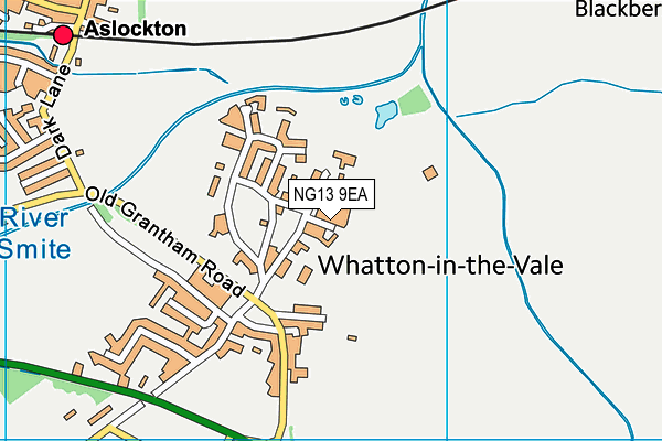 NG13 9EA map - OS VectorMap District (Ordnance Survey)