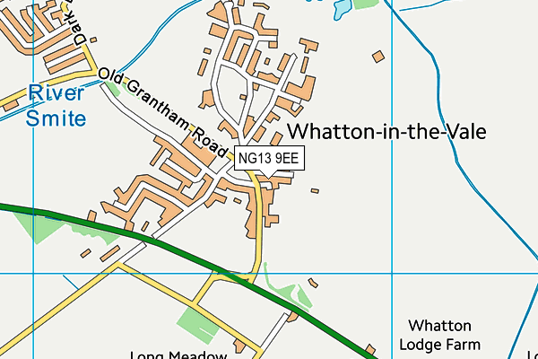 NG13 9EE map - OS VectorMap District (Ordnance Survey)