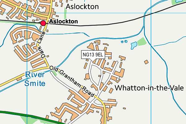 NG13 9EL map - OS VectorMap District (Ordnance Survey)