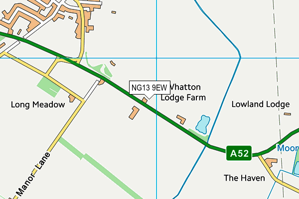 NG13 9EW map - OS VectorMap District (Ordnance Survey)