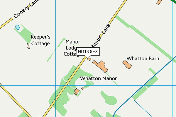 NG13 9EX map - OS VectorMap District (Ordnance Survey)