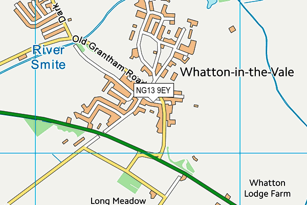 NG13 9EY map - OS VectorMap District (Ordnance Survey)