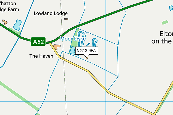 NG13 9FA map - OS VectorMap District (Ordnance Survey)