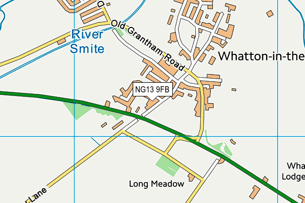 NG13 9FB map - OS VectorMap District (Ordnance Survey)