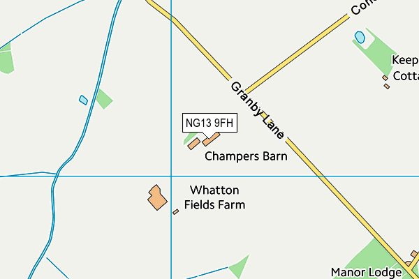 NG13 9FH map - OS VectorMap District (Ordnance Survey)
