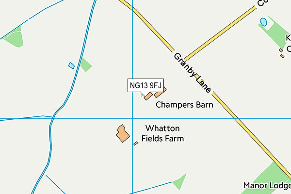 NG13 9FJ map - OS VectorMap District (Ordnance Survey)
