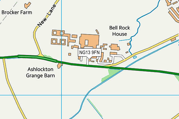 NG13 9FN map - OS VectorMap District (Ordnance Survey)