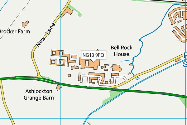 NG13 9FQ map - OS VectorMap District (Ordnance Survey)