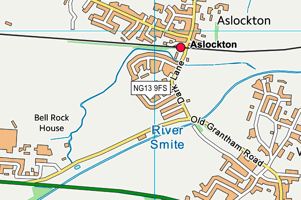 NG13 9FS map - OS VectorMap District (Ordnance Survey)