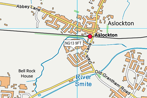 NG13 9FT map - OS VectorMap District (Ordnance Survey)