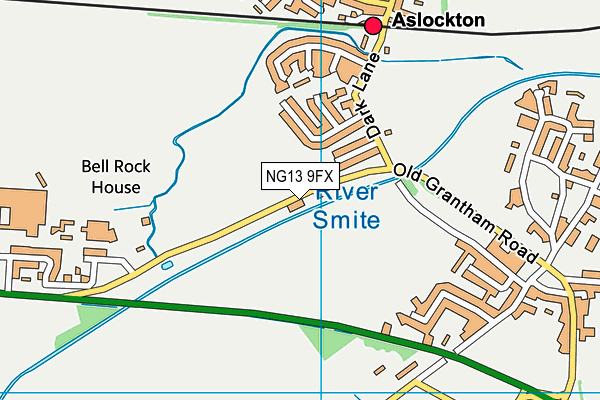 NG13 9FX map - OS VectorMap District (Ordnance Survey)