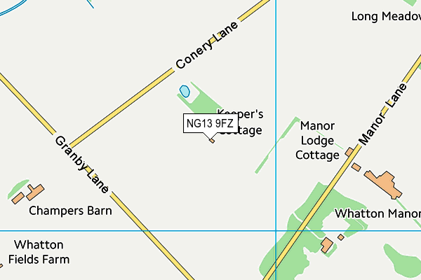 NG13 9FZ map - OS VectorMap District (Ordnance Survey)