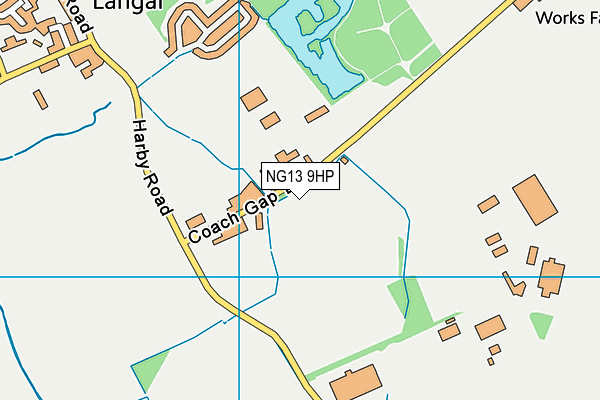 NG13 9HP map - OS VectorMap District (Ordnance Survey)