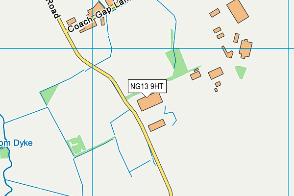 NG13 9HT map - OS VectorMap District (Ordnance Survey)