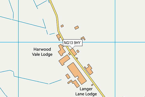 NG13 9HY map - OS VectorMap District (Ordnance Survey)