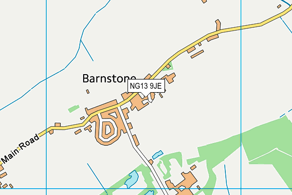 NG13 9JE map - OS VectorMap District (Ordnance Survey)