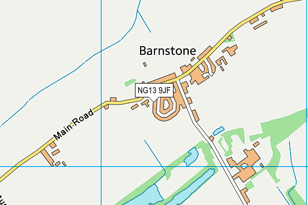 NG13 9JF map - OS VectorMap District (Ordnance Survey)