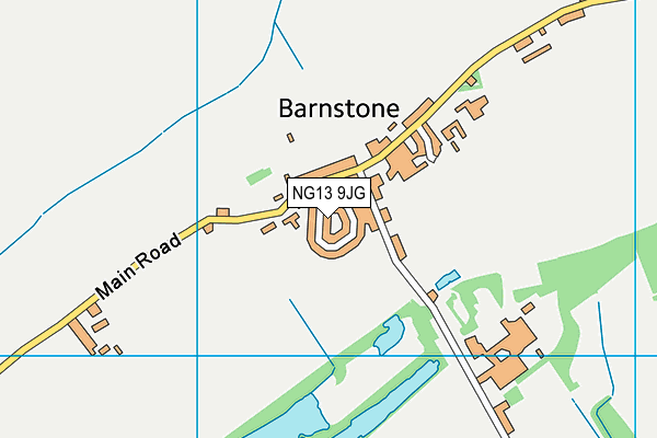 NG13 9JG map - OS VectorMap District (Ordnance Survey)