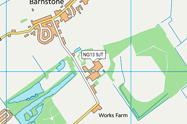 NG13 9JT map - OS VectorMap District (Ordnance Survey)