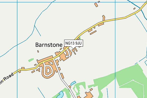 NG13 9JU map - OS VectorMap District (Ordnance Survey)