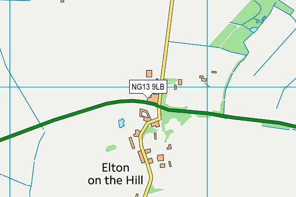 NG13 9LB map - OS VectorMap District (Ordnance Survey)