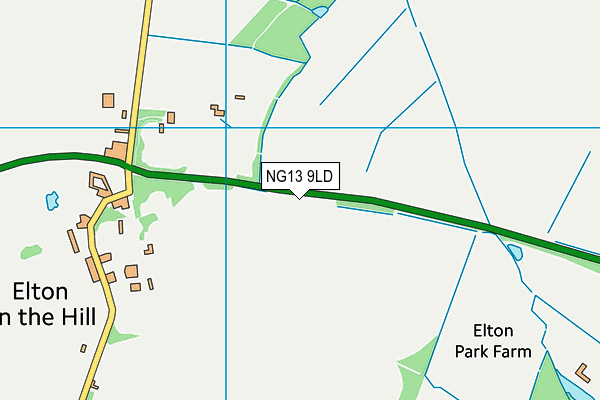 NG13 9LD map - OS VectorMap District (Ordnance Survey)