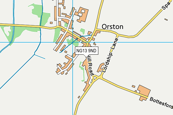 NG13 9ND map - OS VectorMap District (Ordnance Survey)
