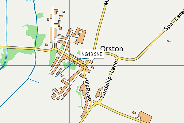 NG13 9NE map - OS VectorMap District (Ordnance Survey)