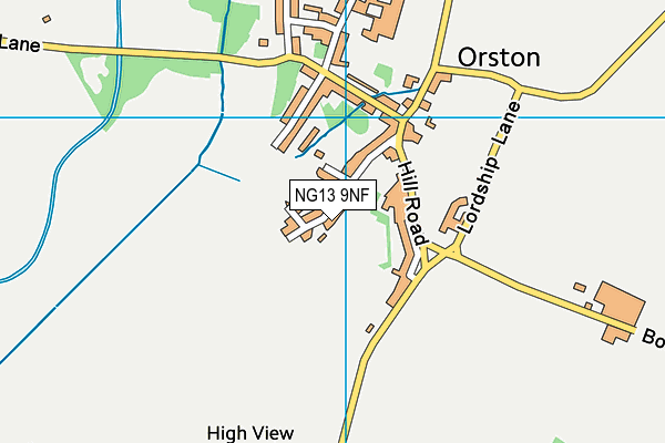 NG13 9NF map - OS VectorMap District (Ordnance Survey)