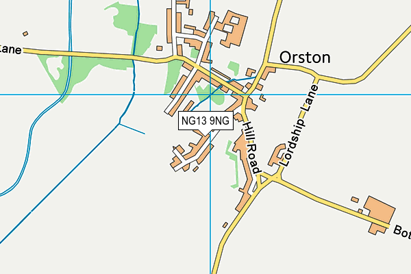 NG13 9NG map - OS VectorMap District (Ordnance Survey)