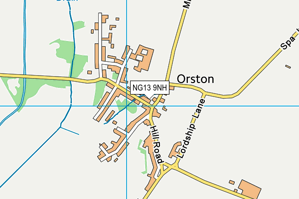 NG13 9NH map - OS VectorMap District (Ordnance Survey)