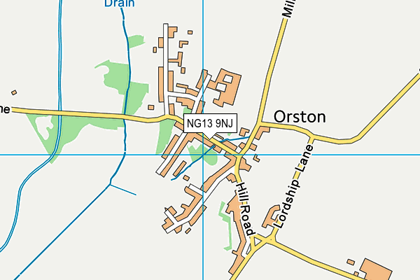 NG13 9NJ map - OS VectorMap District (Ordnance Survey)