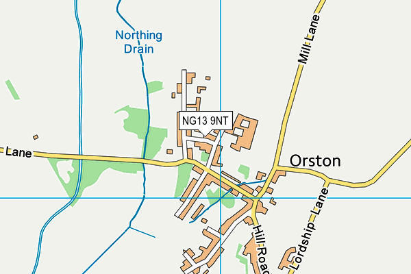 NG13 9NT map - OS VectorMap District (Ordnance Survey)