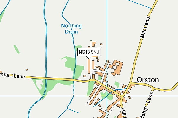 NG13 9NU map - OS VectorMap District (Ordnance Survey)