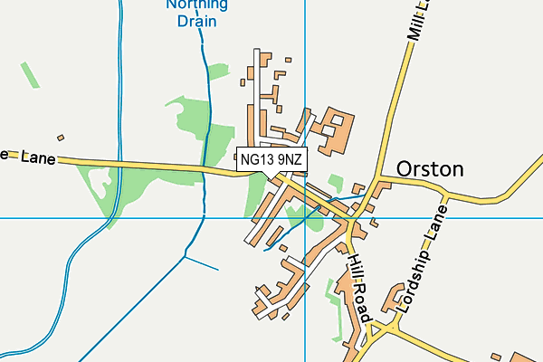 NG13 9NZ map - OS VectorMap District (Ordnance Survey)