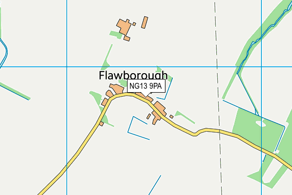 NG13 9PA map - OS VectorMap District (Ordnance Survey)