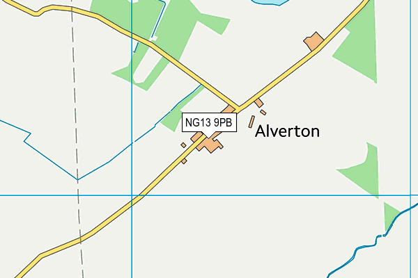 NG13 9PB map - OS VectorMap District (Ordnance Survey)