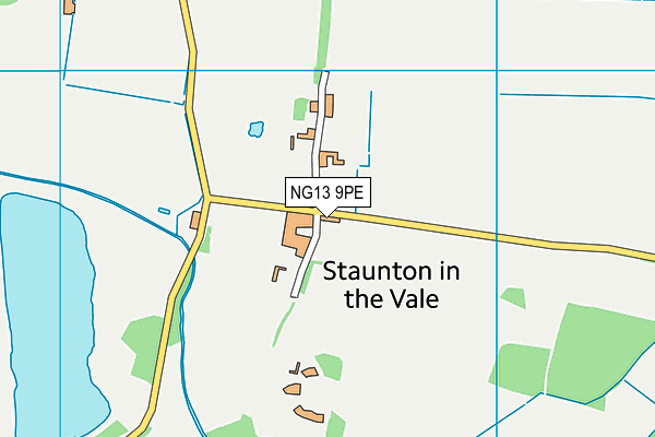 NG13 9PE map - OS VectorMap District (Ordnance Survey)