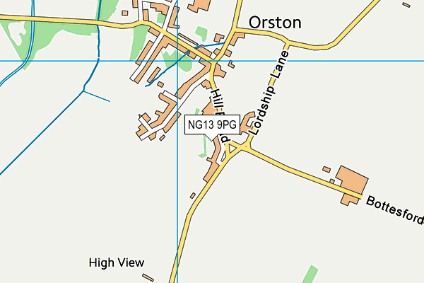 NG13 9PG map - OS VectorMap District (Ordnance Survey)