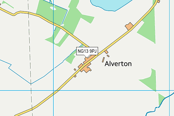 NG13 9PJ map - OS VectorMap District (Ordnance Survey)