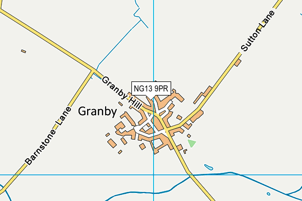 NG13 9PR map - OS VectorMap District (Ordnance Survey)