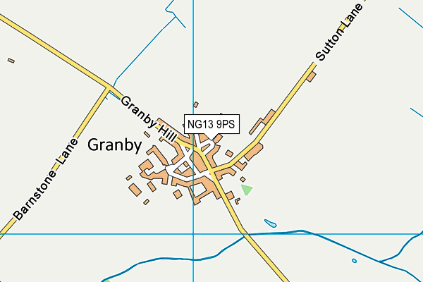 NG13 9PS map - OS VectorMap District (Ordnance Survey)