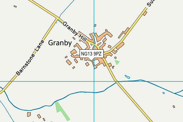 NG13 9PZ map - OS VectorMap District (Ordnance Survey)