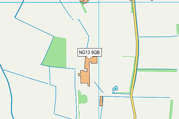 NG13 9QB map - OS VectorMap District (Ordnance Survey)