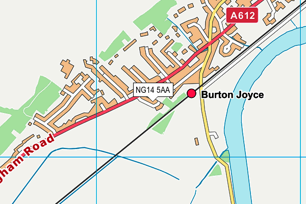 NG14 5AA map - OS VectorMap District (Ordnance Survey)