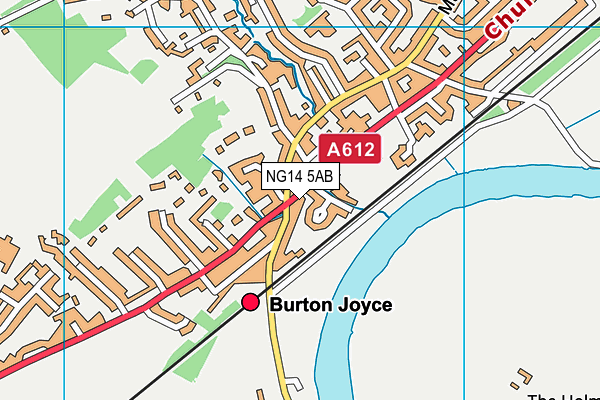 NG14 5AB map - OS VectorMap District (Ordnance Survey)