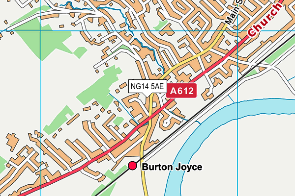 NG14 5AE map - OS VectorMap District (Ordnance Survey)