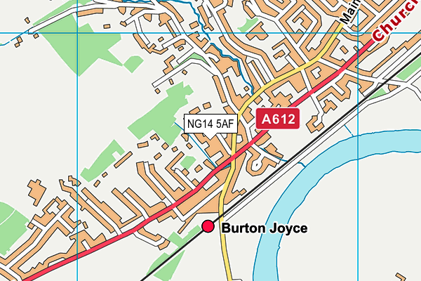 NG14 5AF map - OS VectorMap District (Ordnance Survey)