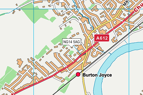 NG14 5AG map - OS VectorMap District (Ordnance Survey)